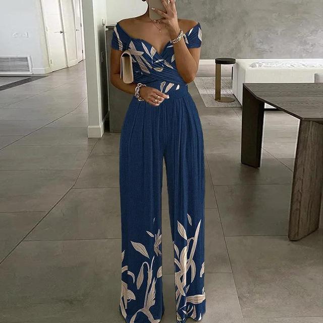 Sapphira - Maxi Jumpsuit V-Hals en Off-Shoulder voor Dames