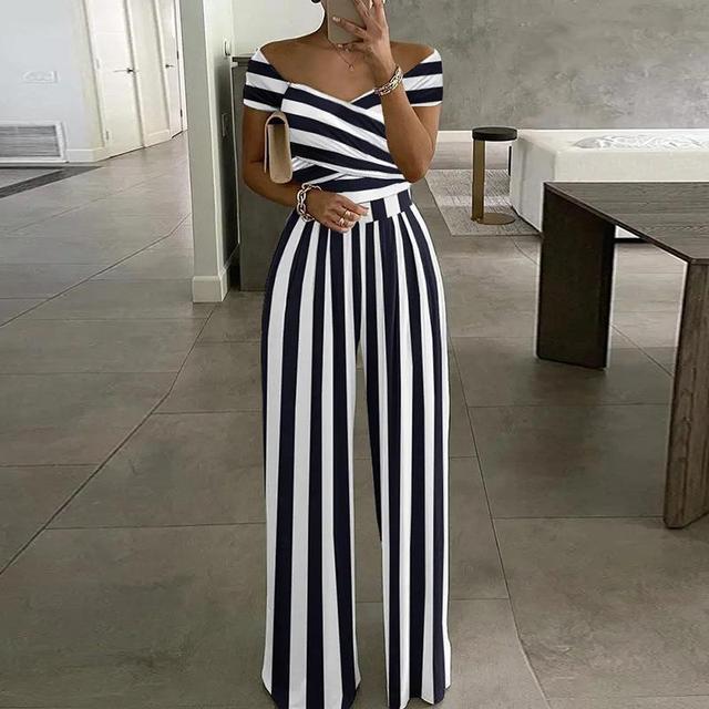 Sapphira - Maxi Jumpsuit V-Hals en Off-Shoulder voor Dames