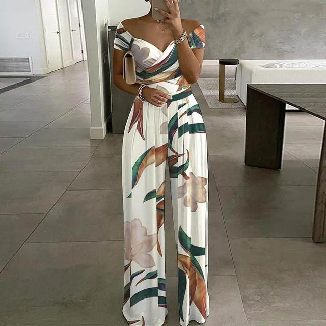 Sapphira - Maxi Jumpsuit V-Hals en Off-Shoulder voor Dames