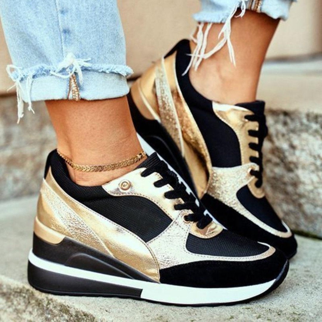 Elowen - Stijlvolle Sneakers met Hoge Zool en Veters