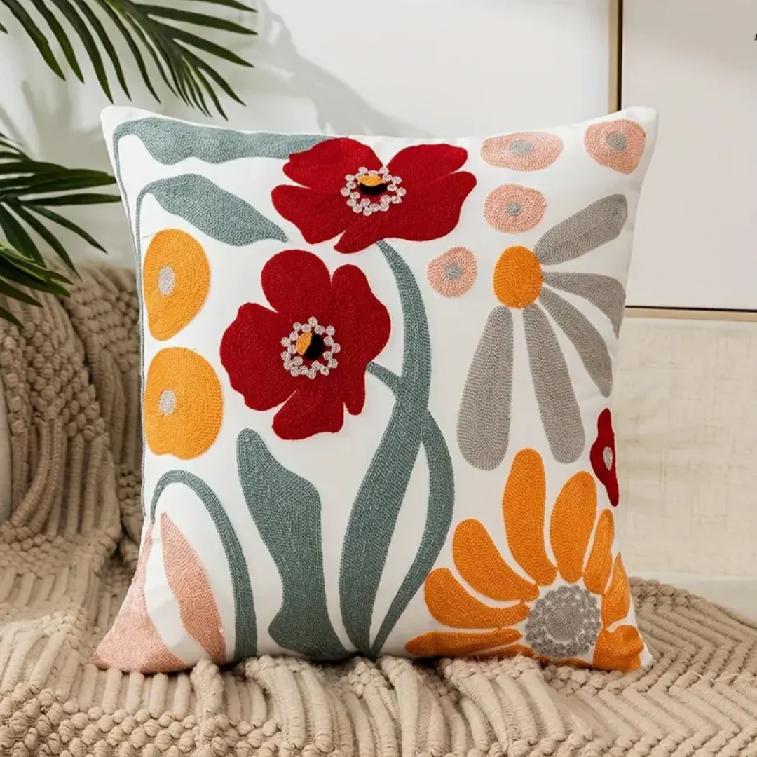 Loxi - Sierkussen met Bloemenprint 0