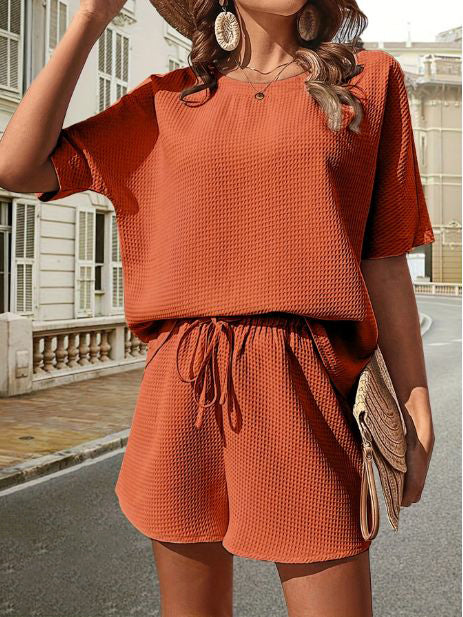 Luna - Comfortabele Tweedelige Set met Korte Mouwen Top en Short voor Dames