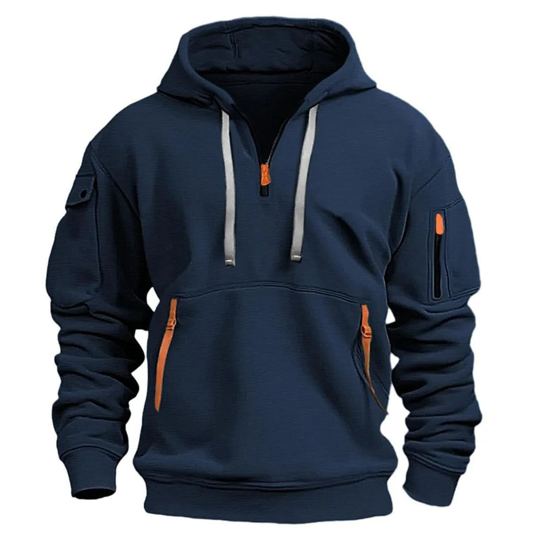 Multi-pockets | Zacht fleece hoodie met multi-pocket indeling 1