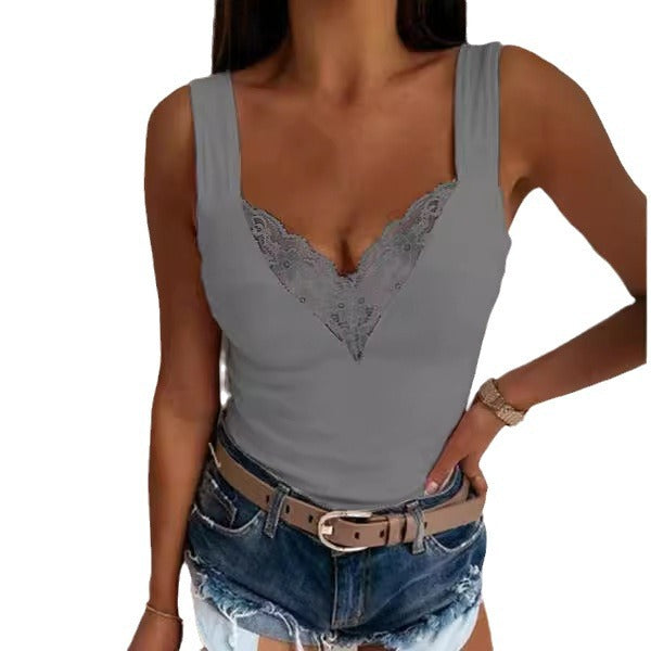 Lara - Stijlvolle Mouwloze Tank Top met V-Hals voor Dames