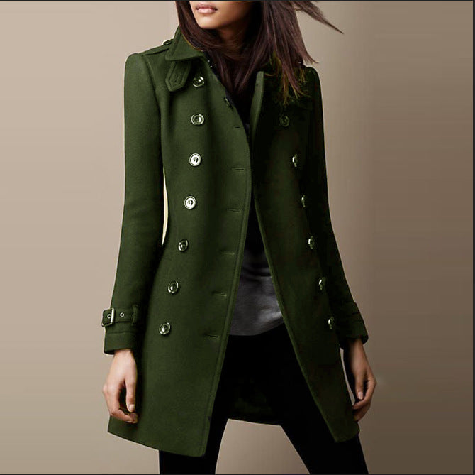 Moderne lichtgewicht wollen trenchcoat - Elegante premium bovenkleding voor dames