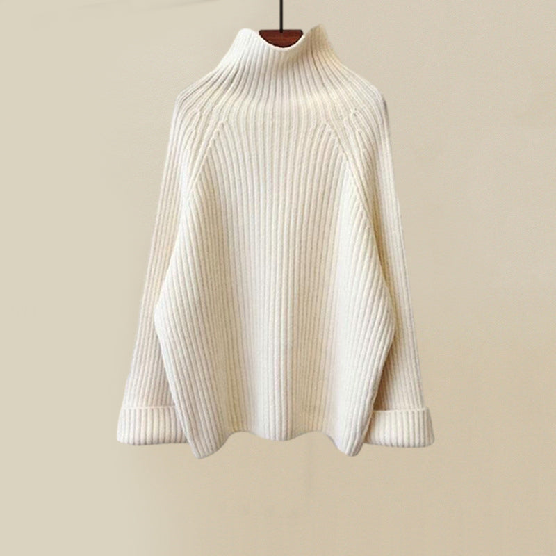 Driedelige gebreide coltruiset – comfortabele damestrui, vest en broek