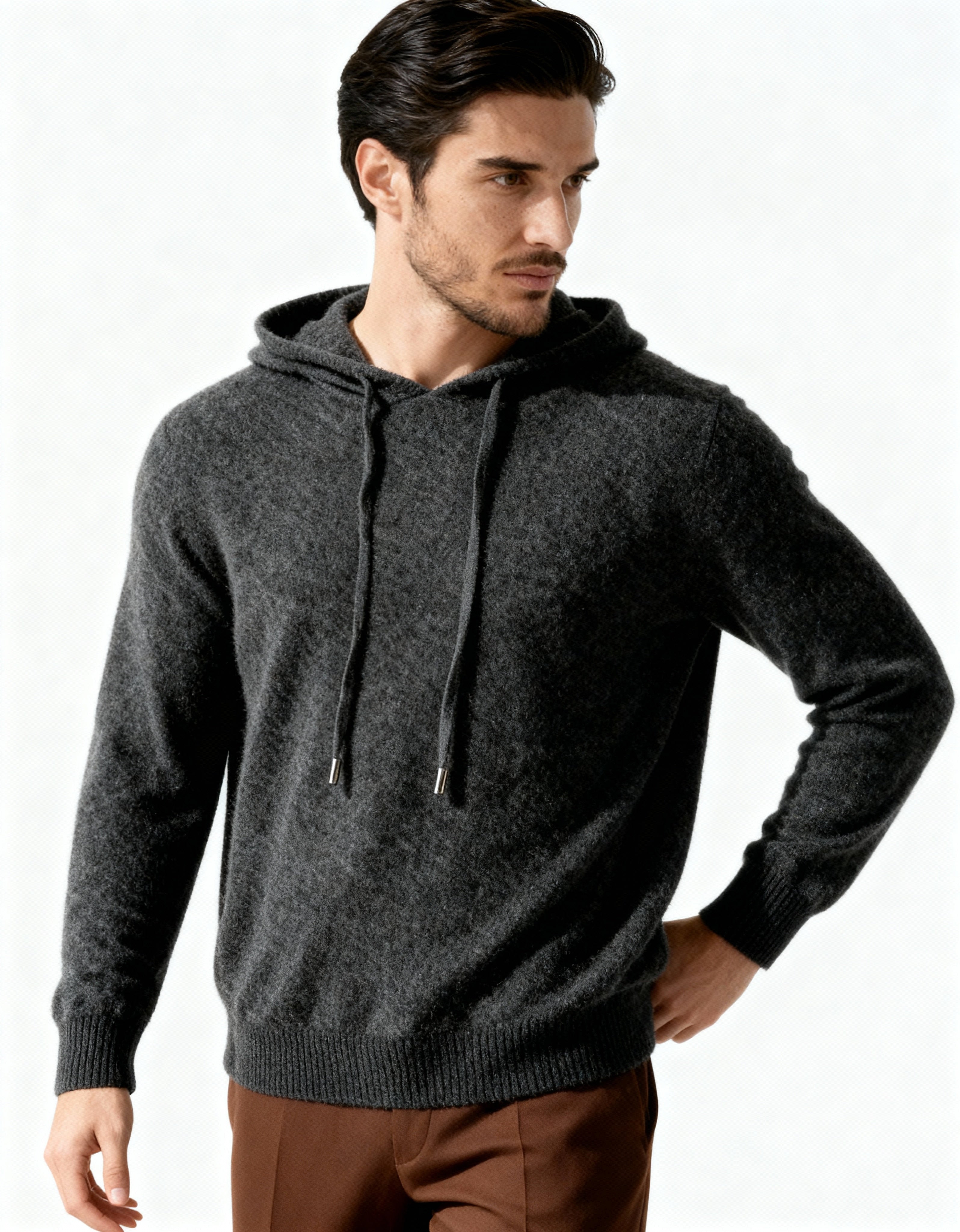 Onbekend | Lichtgewicht gebreide hoodie 0