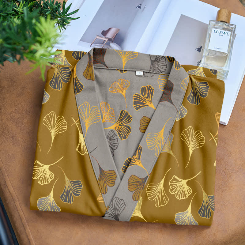 Ownkoti | Ginkgo Biloba katoen kimono-jas 1