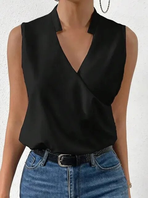 Olivia - Stijlvolle en Classy Top met V-hals voor Dames