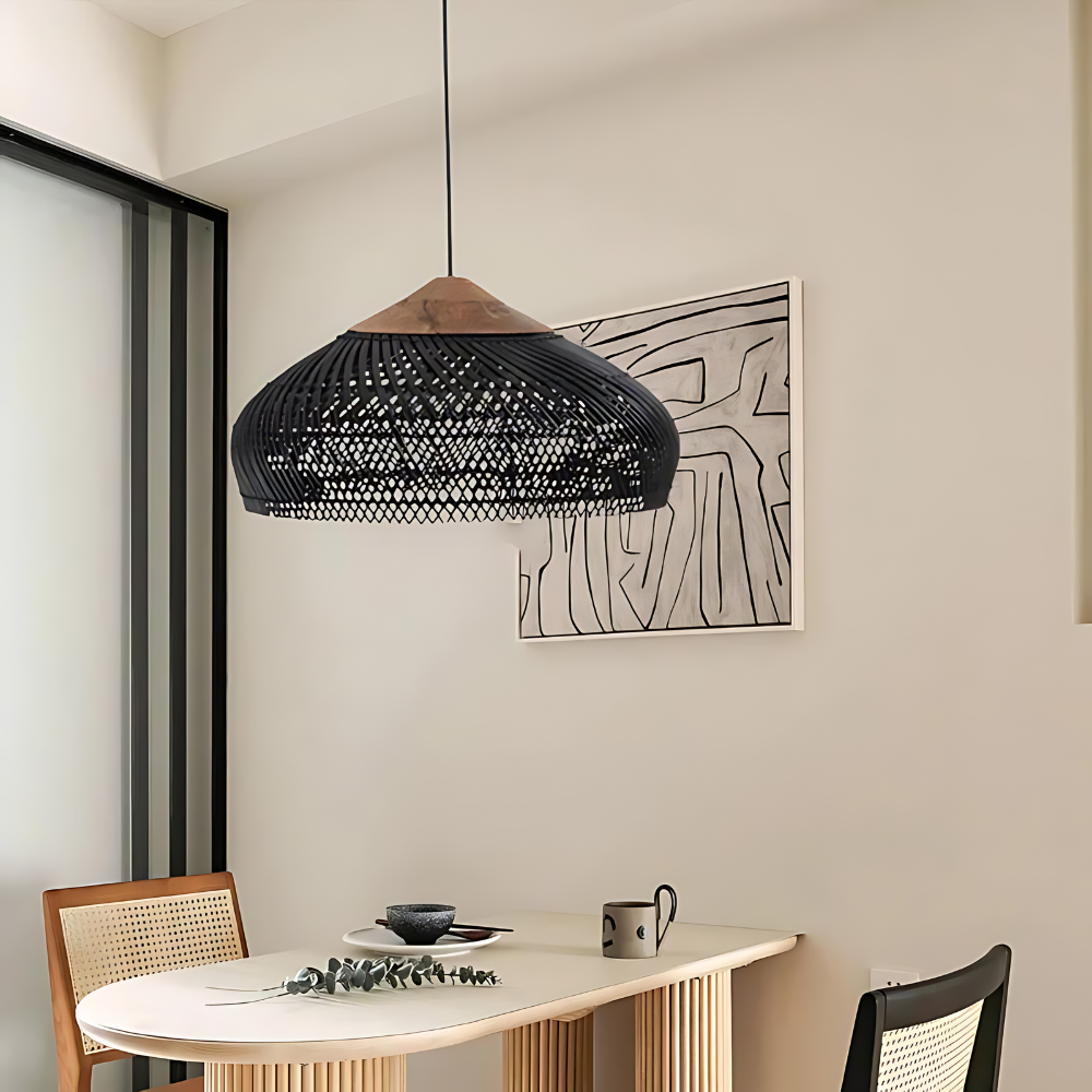 Retro Boheemse | Handgeweven rattan hanglamp 2