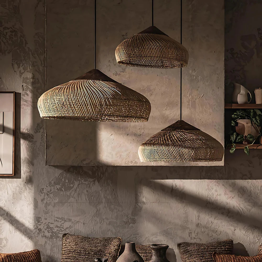 Retro Boheemse | Handgeweven rattan hanglamp 4