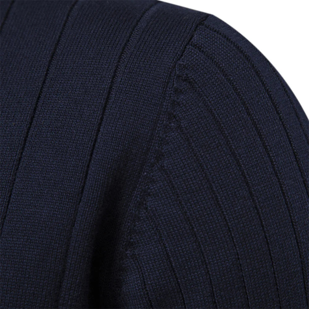 Ritsvloer | Kwart-zip pullover van katoen-Lycra mix 4