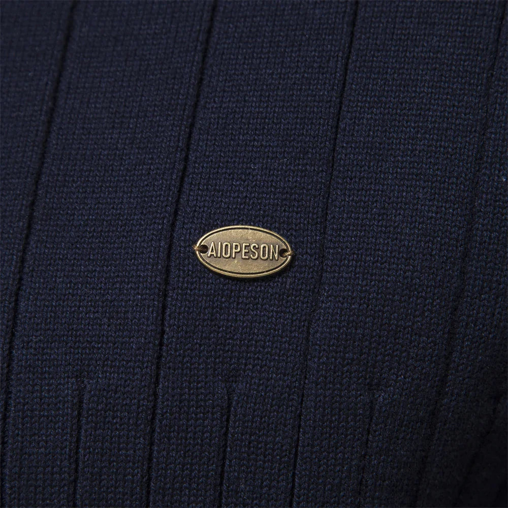 Ritsvloer | Kwart-zip pullover van katoen-Lycra mix 6