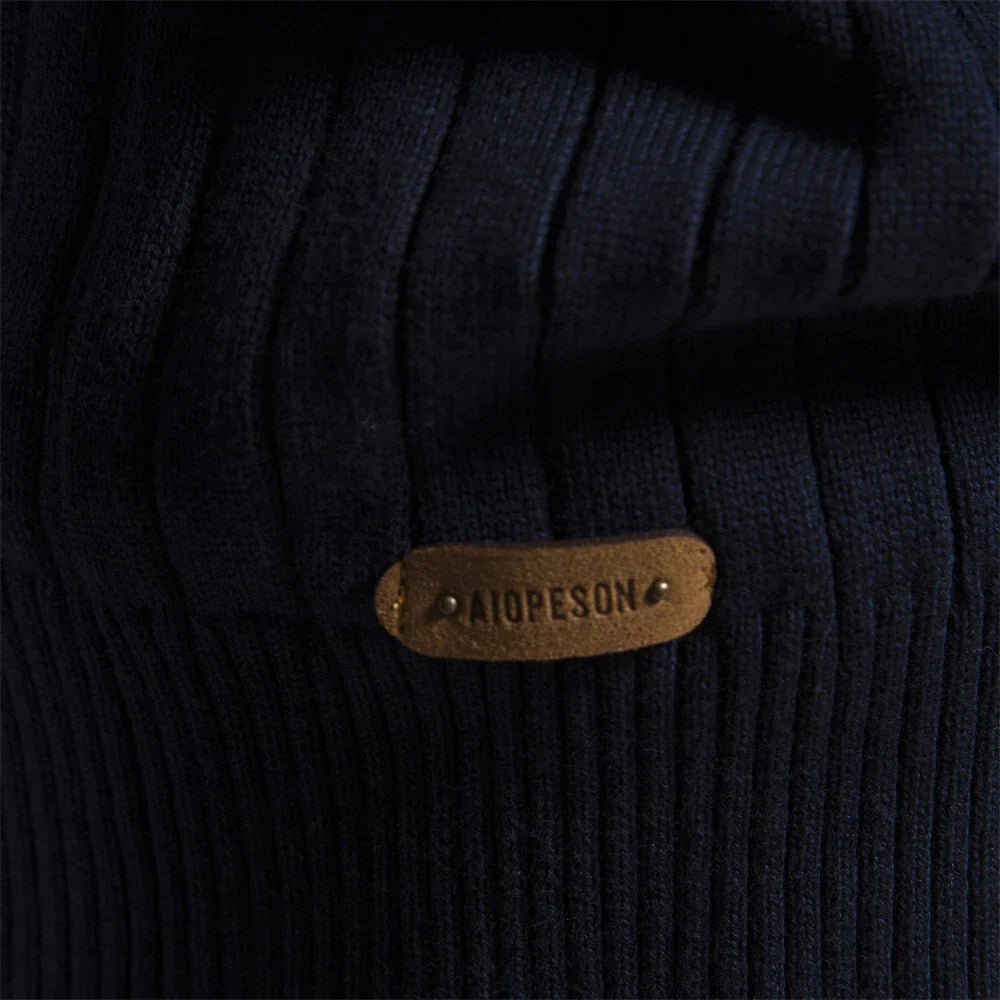 Ritsvloer | Kwart-zip pullover van katoen-Lycra mix 7