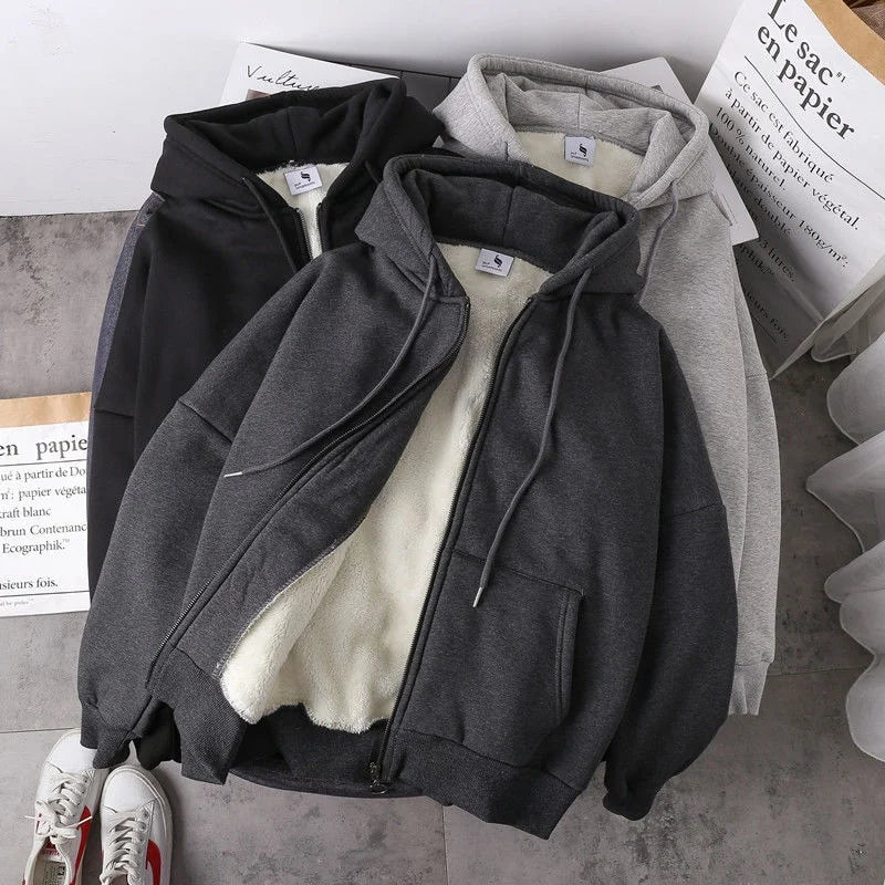 Ava - Winterhoodies Effenkleurige hoodies voor dames