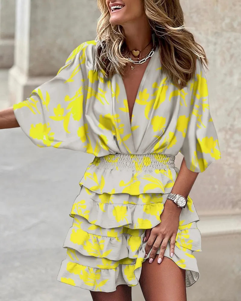 Jasmia Jurk - Stijlvolle mini jurk met print