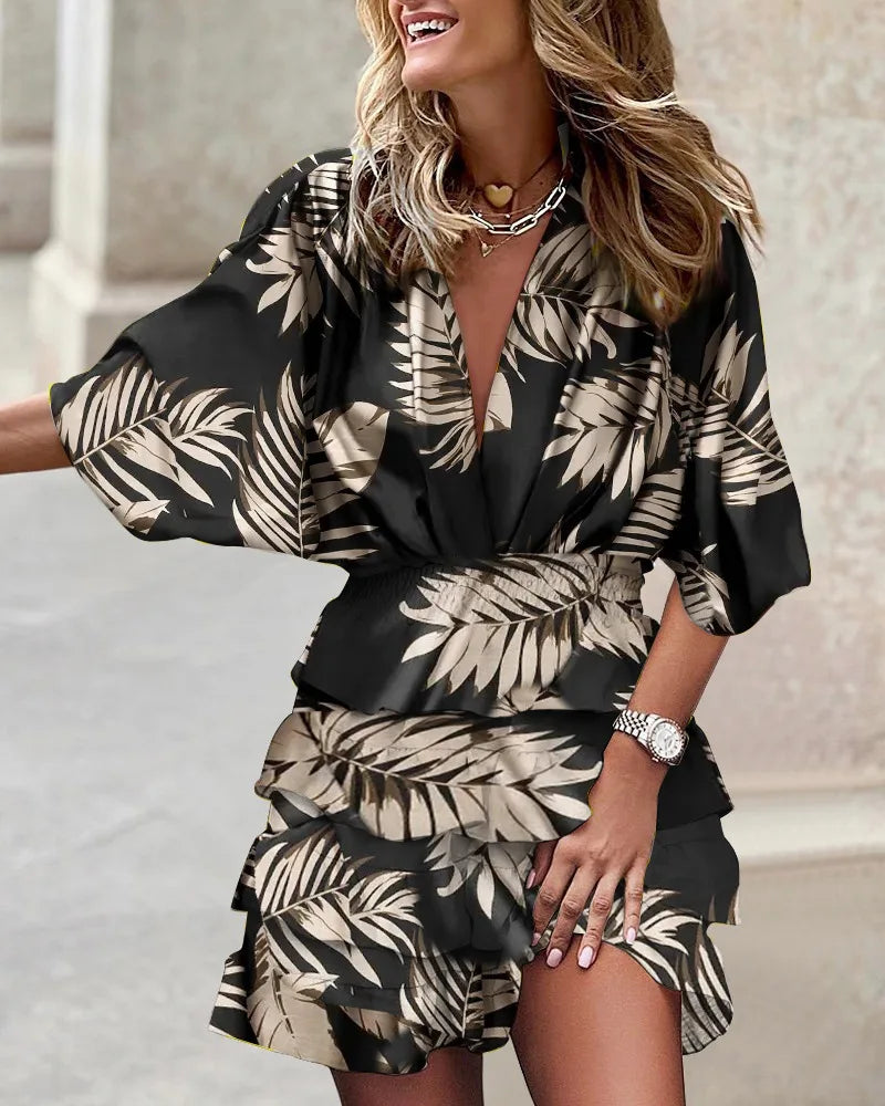 Jasmia Jurk - Stijlvolle mini jurk met print