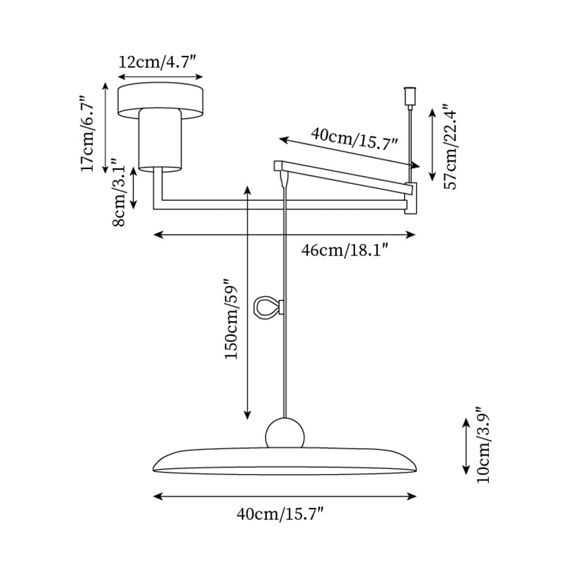 Tizio | Verstelbare hanglamp met acryl schaduw 5