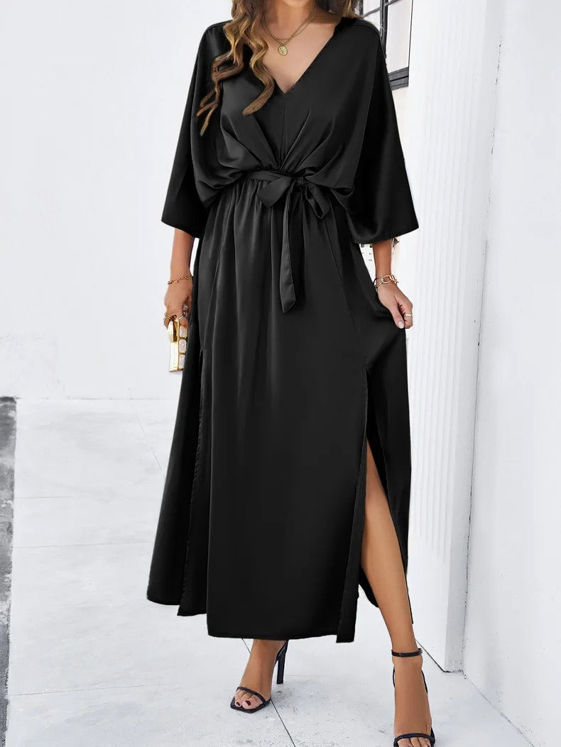Jolie Jurk - Elegante V-Hals Stijl Jurk