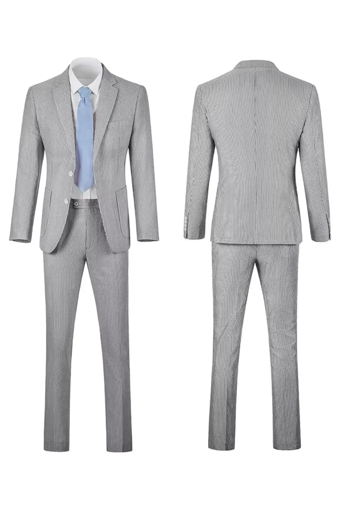 Wehilion | Gestreept seersucker tweedelig pak 5