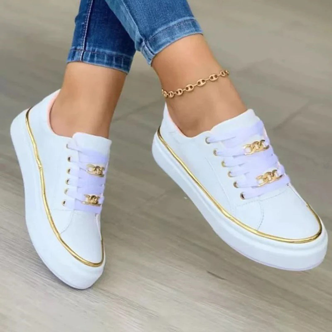 Orma Damessneakers - Chique Gouden Accent