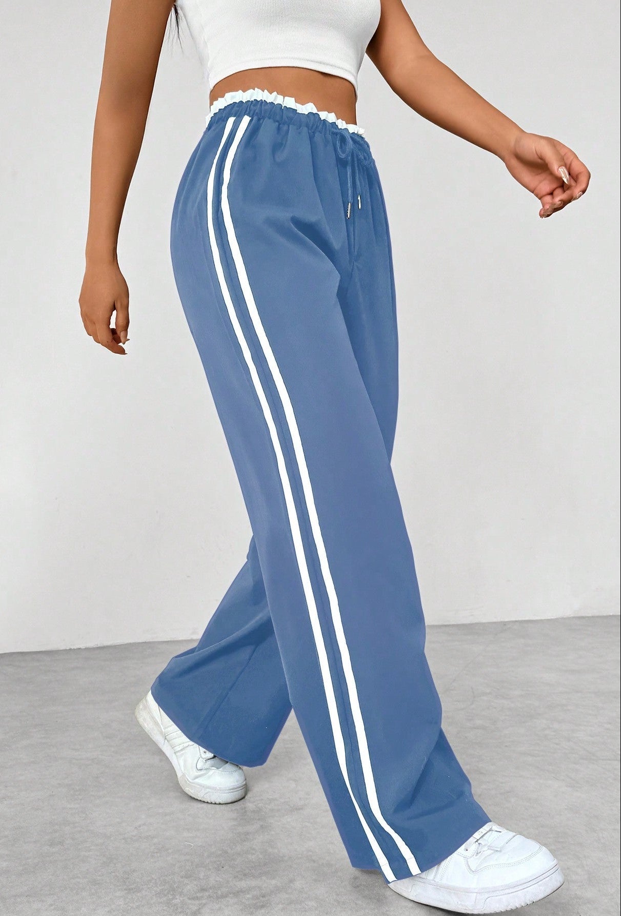 Yara - Trendy Sportieve Wide-Leg Broek 1