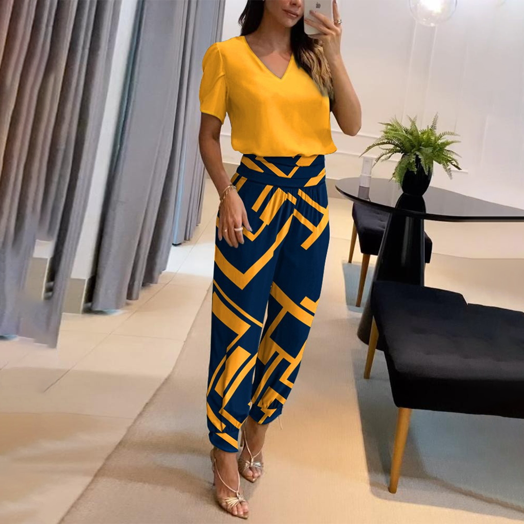 Luciana - Stijlvolle bedrukte chique jumpsuit