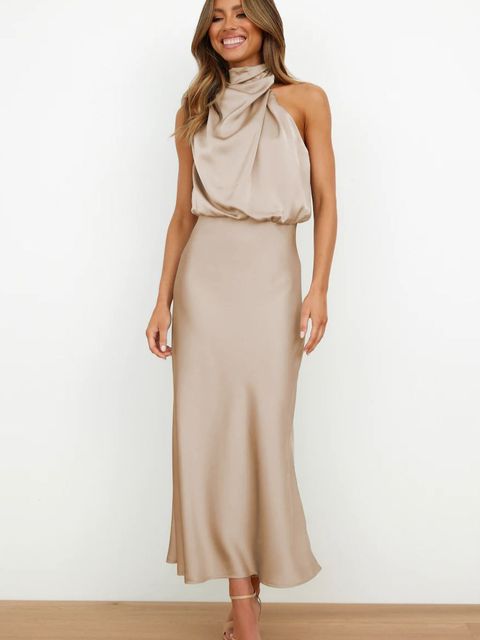 Margaret Dress - Mouwloze Cocktailjurk met halternek voor dames