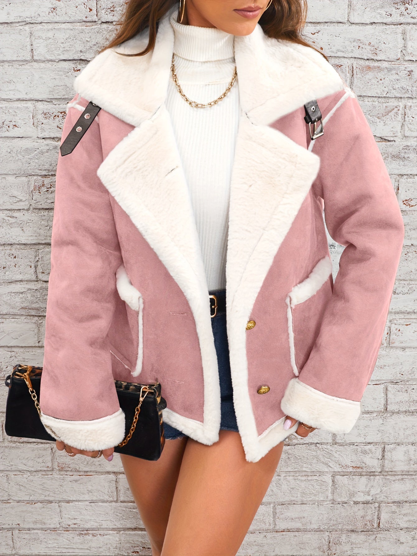 winterjas dames roze