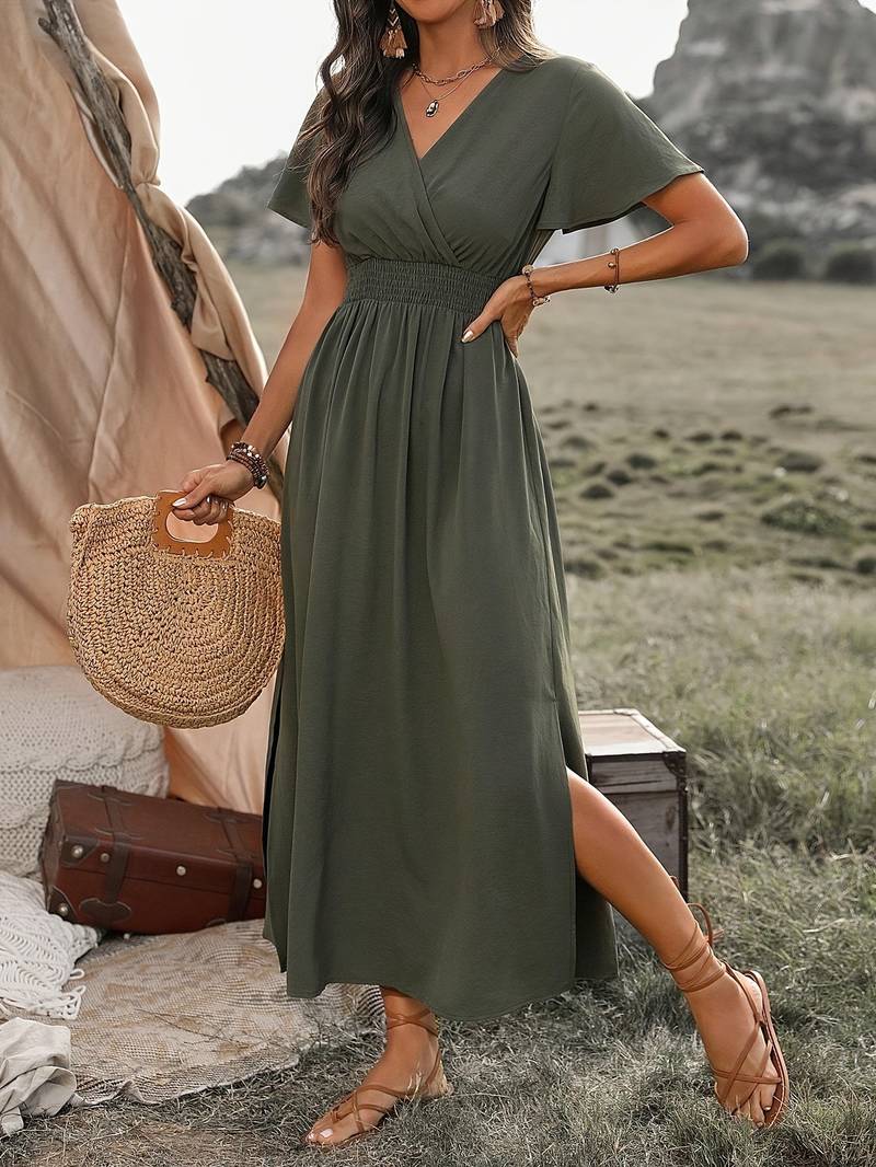 Sanne - Luchtige en Comfortabele Boho Jurk met Korte Mouwen