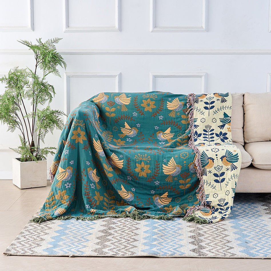 Omkeerbare Scandinavische katoenen deken – Gezellige decoratieve laag