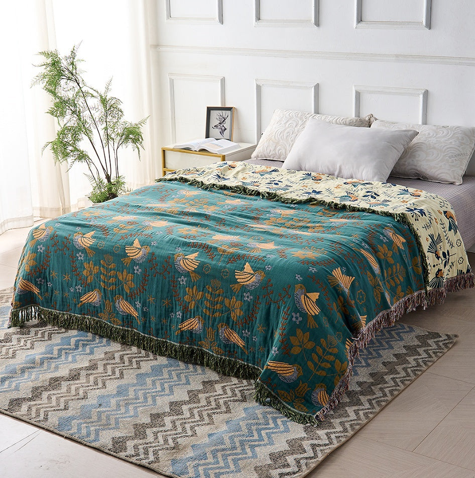 Omkeerbare Scandinavische katoenen deken – Gezellige decoratieve laag
