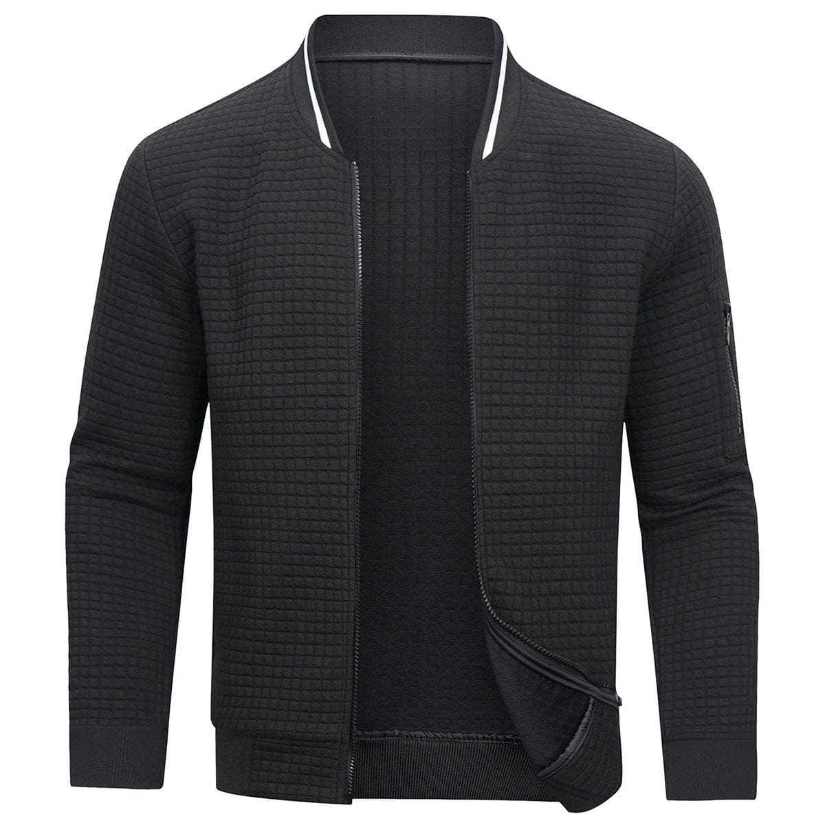 Victoria Mae | Bomberjack met textuur en rits