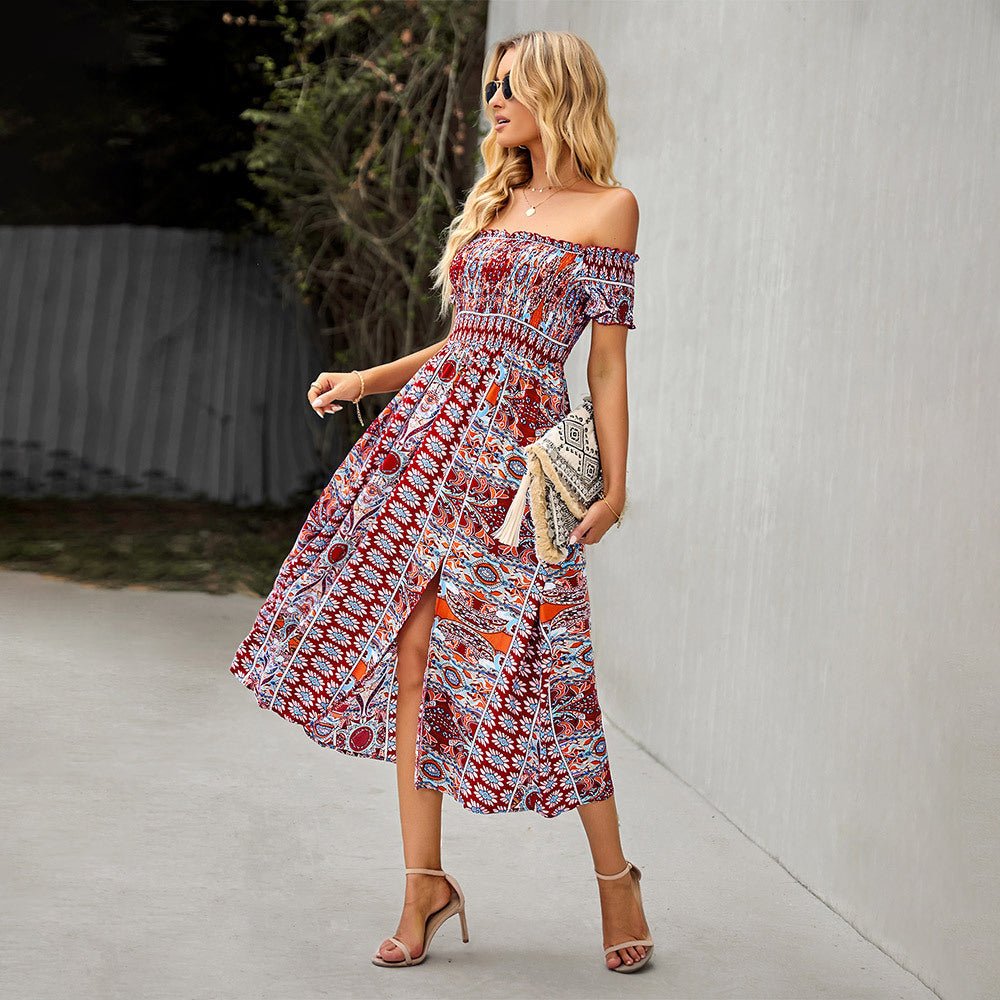 Seraphine - off-shoulder boho jurk