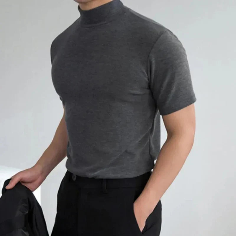 Eenvoudig comfortabel coltrui-shirt voor heren - eenvoudig dagelijks te dragen