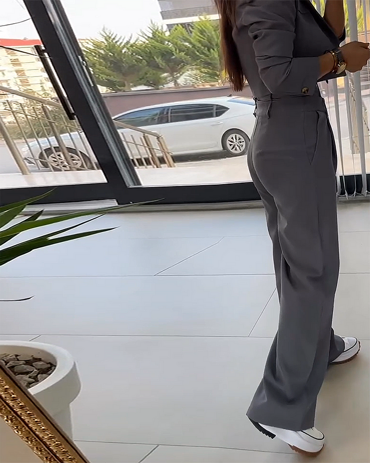 Meghan - Stijlvolle Blazer met Pantalon Tweedelige Set voor Dames