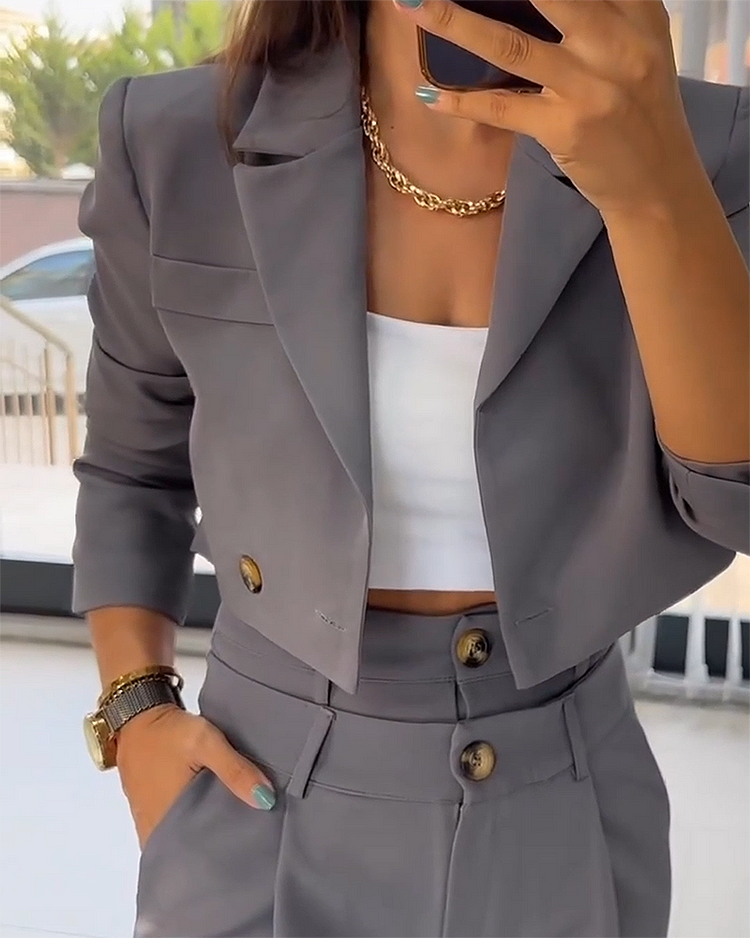Meghan - Stijlvolle Blazer met Pantalon Tweedelige Set voor Dames