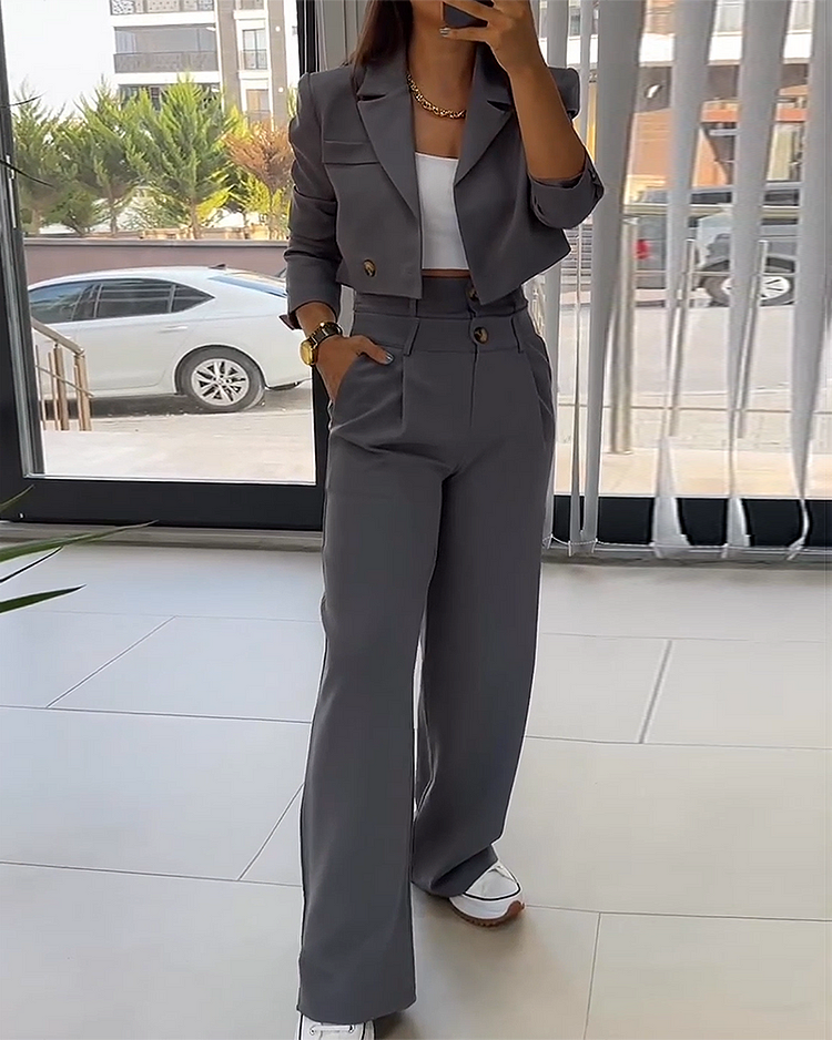 Meghan - Stijlvolle Blazer met Pantalon Tweedelige Set voor Dames