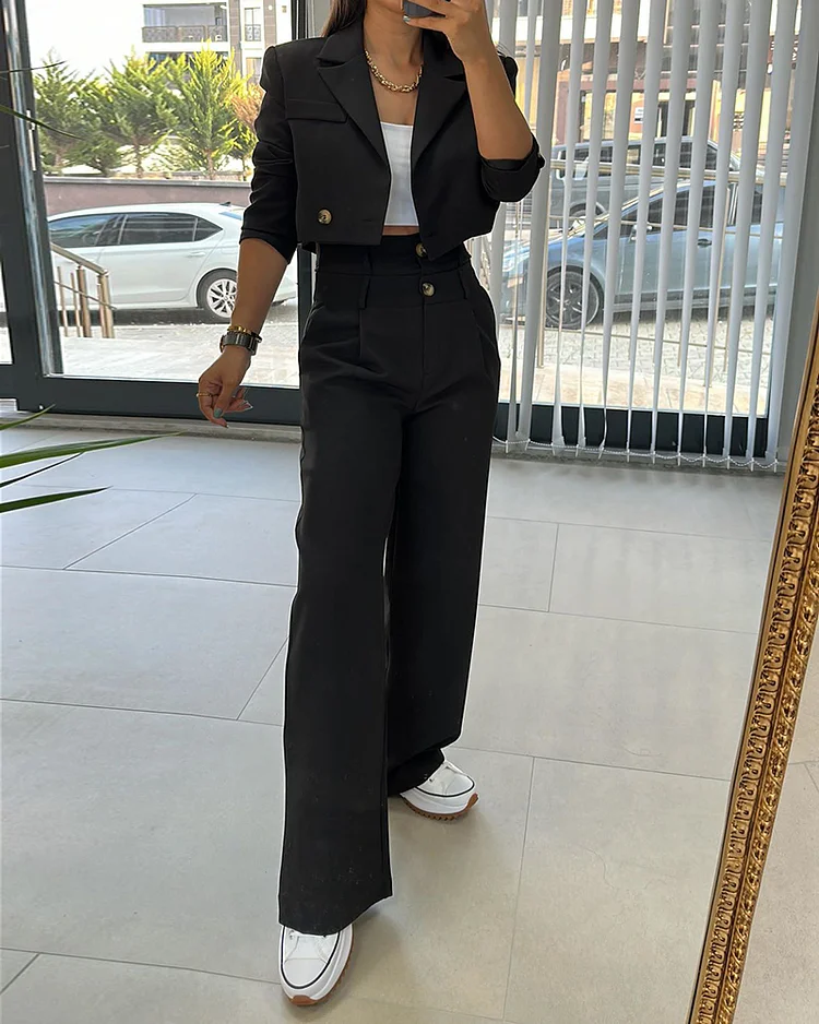 Meghan - Stijlvolle Blazer met Pantalon Tweedelige Set voor Dames