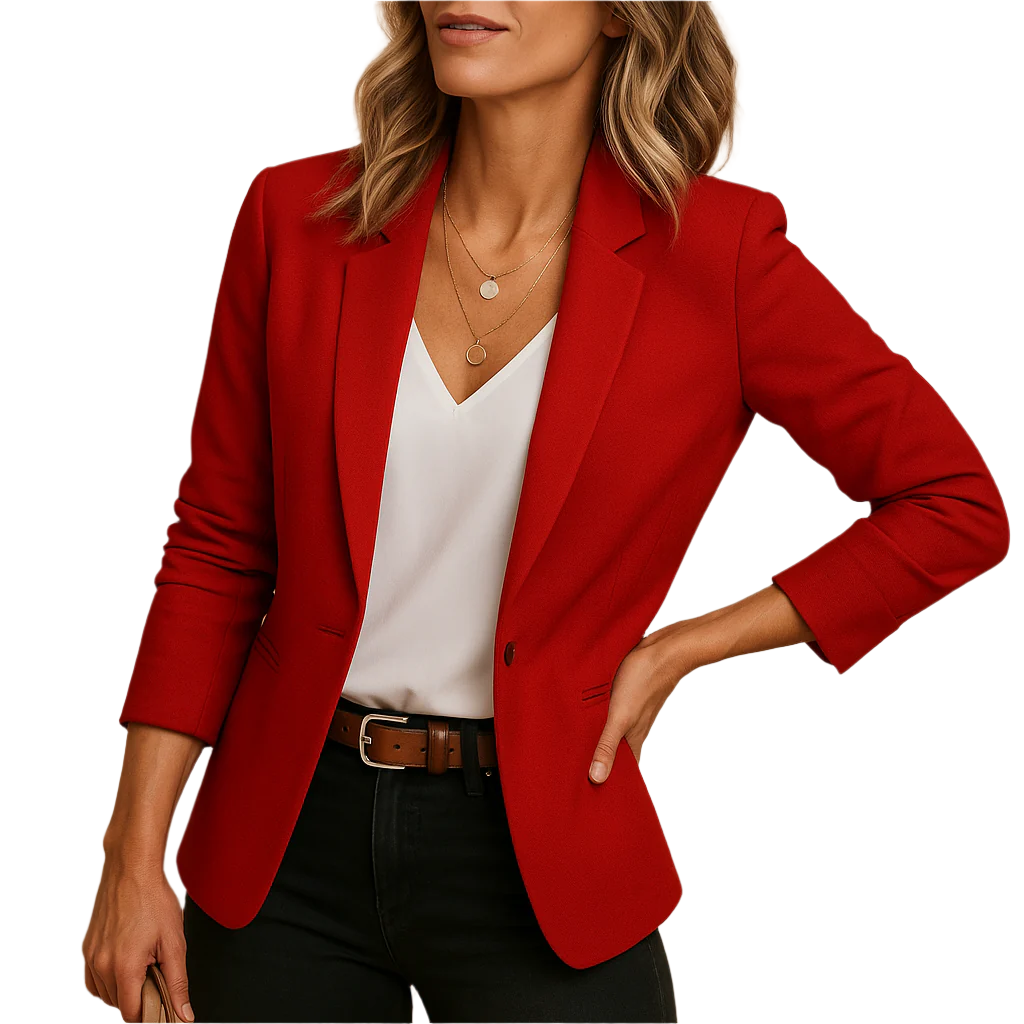 Elegante getailleerde blazer met lange mouwen en knopen voor dames