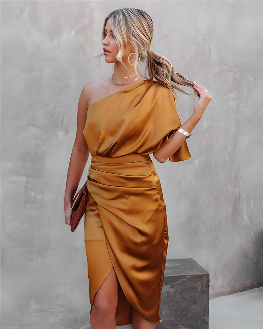 Arabella - elegant cocktailjurk met één schouder