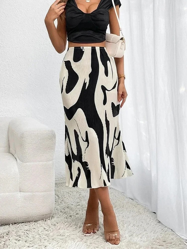 Chantalle - Comfortabele en Modieuze Lange Stretch Rok