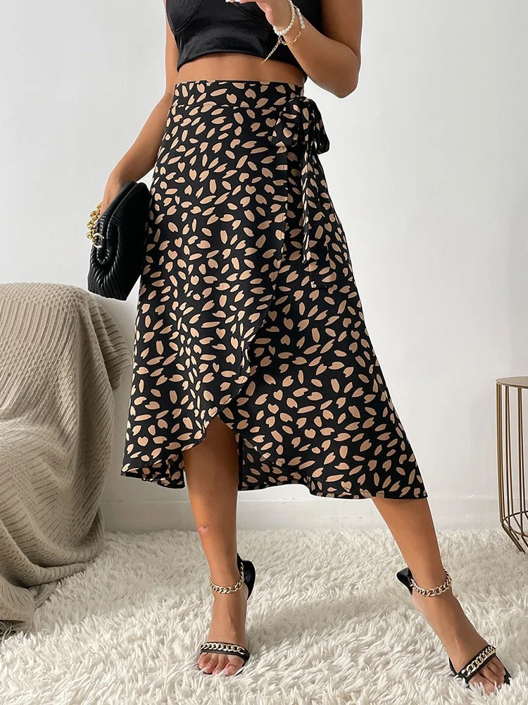 Maria - Stijlvolle Boho Stijl Omslag Rok - Met Split en Omslag