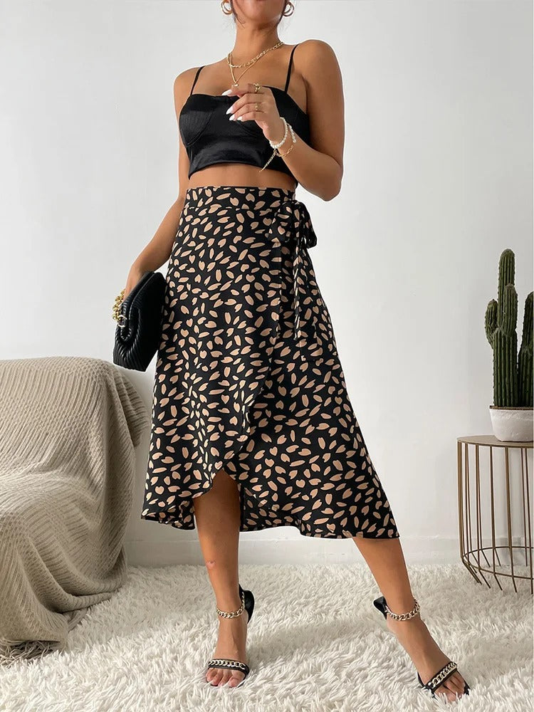 Maria - Stijlvolle Boho Stijl Omslag Rok - Met Split en Omslag