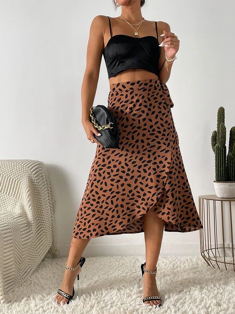 Maria - Stijlvolle Boho Stijl Omslag Rok - Met Split en Omslag