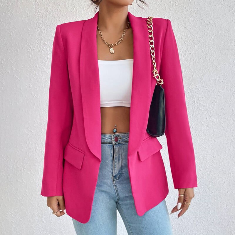 Elegante, op maat gemaakte lange blazer – Strakke dameskleding