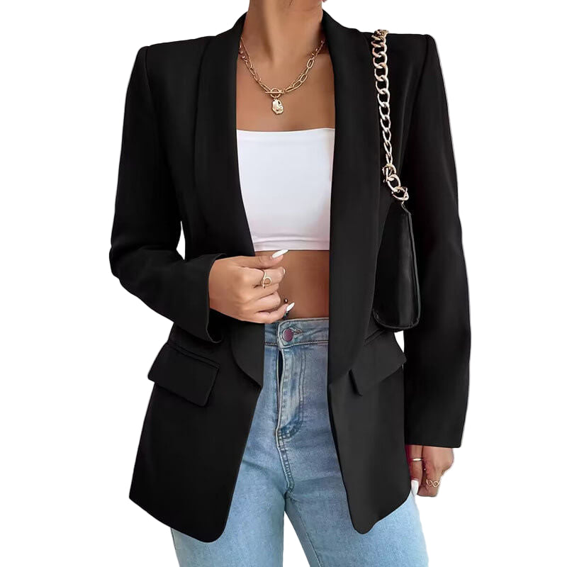 Elegante, op maat gemaakte lange blazer – Strakke dameskleding