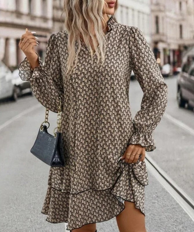 Lisa - Trendy Jurk Met Patroon