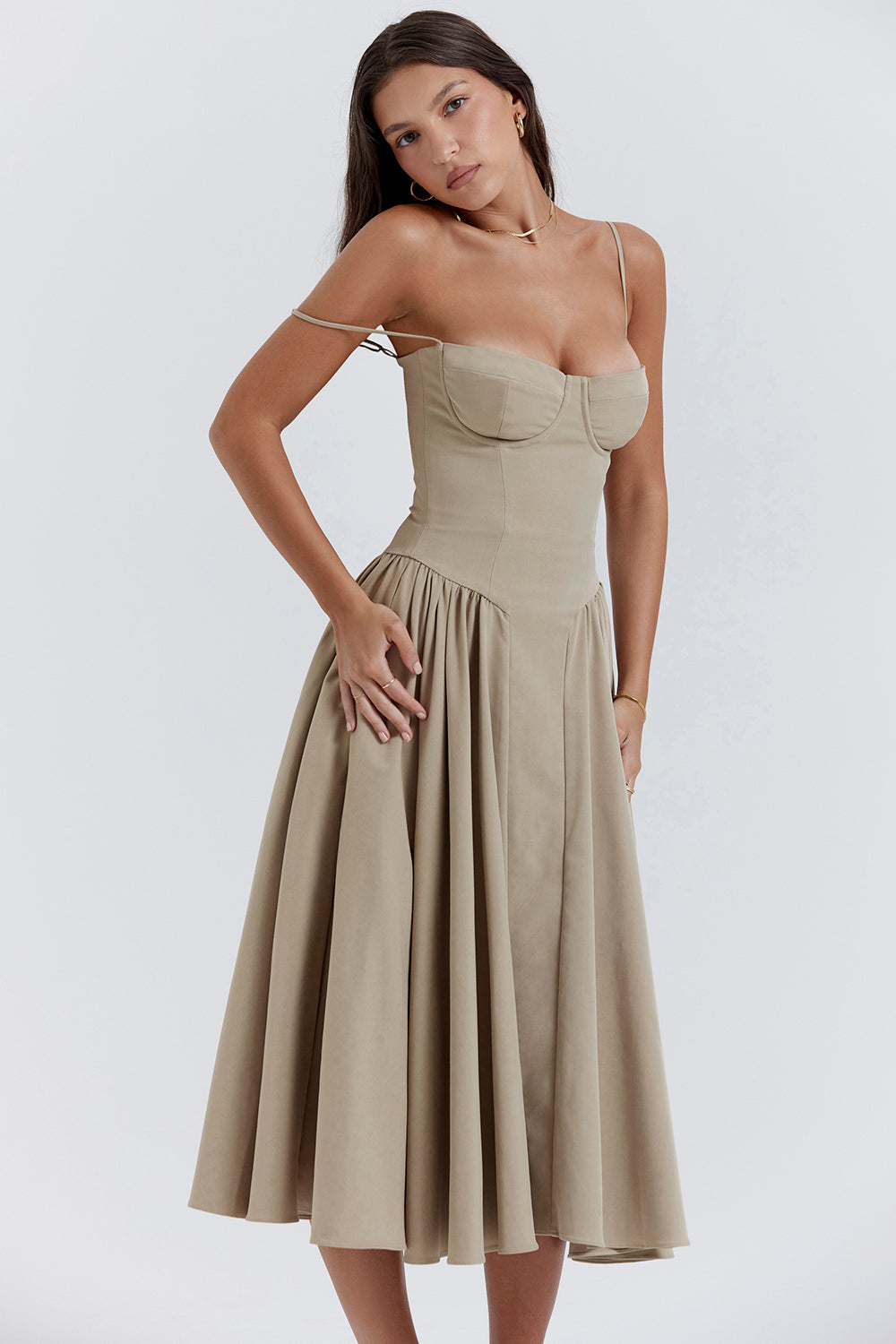Soraya Dress - Elegante Corset Midi Jurk