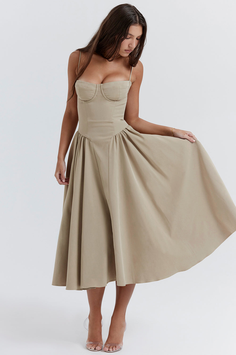 Soraya Dress - Elegante Corset Midi Jurk